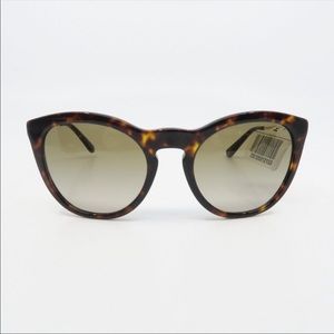 Tory Burch Havana Gemini Link Cat Eye Sunglasses